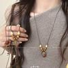 2025 New Retro Ethnic Acorn Pendant Necklace - Women’s Ancient Chinese Style Long Sweater Chain Accessory