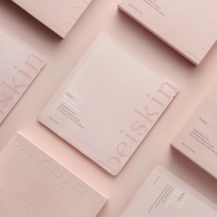 [Pore Elasticity] Base Skin Rose Water Collagen Mask 1 Box (5ea) (French Collagen)