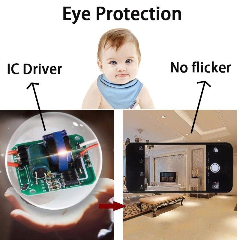 Патрон E27 Светодиодная лампа AC220В 20/30/40/60/100Вт Белый Энергосберегающая лампа Форма НЛО Большая лампа для дома Гостиная Спальня