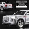 1/24 HONGQI E-HS9 внедорожник сплав новая энергия модель автомобиля литой металл игрушечный транспорт модель автомобиля высокая имитация звука и света детские подарки