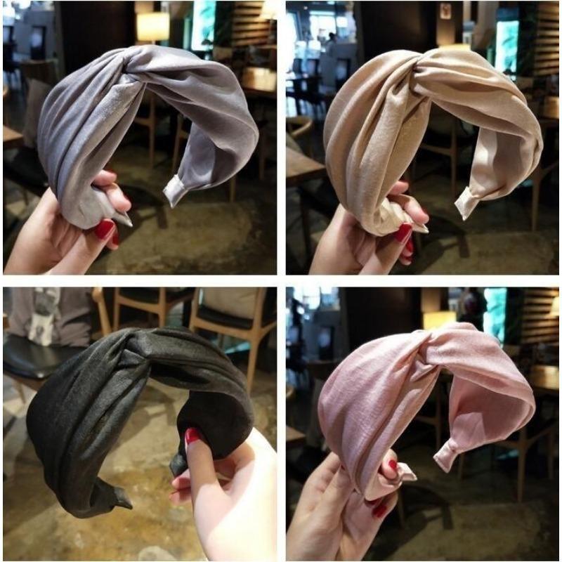 Women's Fashion Headband Fried Dough Twists Hair Band Sweet Knot Cross Tie Cloth Headband Hair Band
