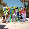 Постер Teen Titans Go Пляжное полотенце Цветные банные полотенца для девочки Микрофибра Быстросохнущее Не прилипает песок Пляж Йога Спа Спортзал Бассейн