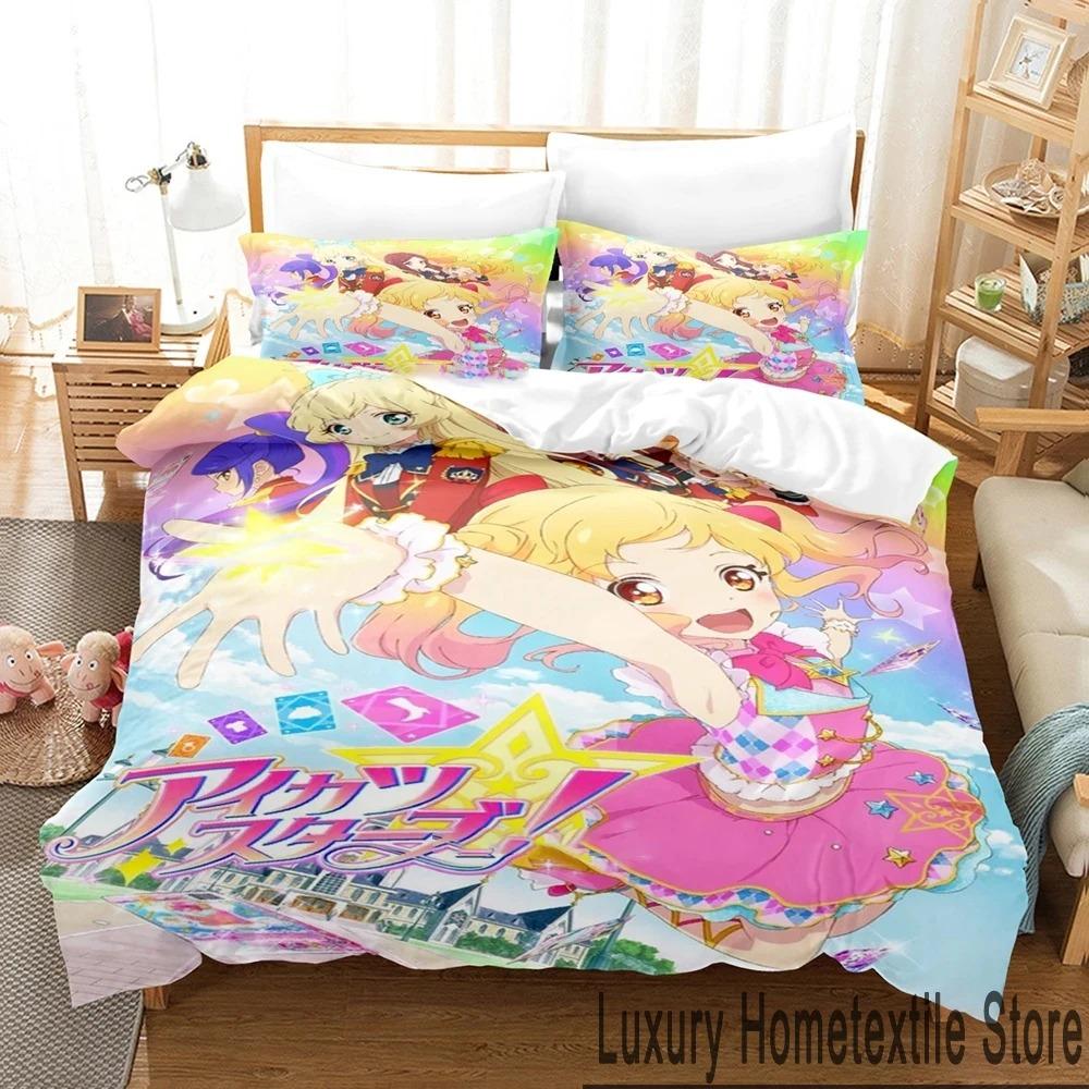 3D Принт Aikatsu Idol Activity Аниме Постельное Белье Мальчики Девочки Полуторный Двуспальный Кинг Сайз Пододеяльник Наволочка Кровать мальчики Взрослый