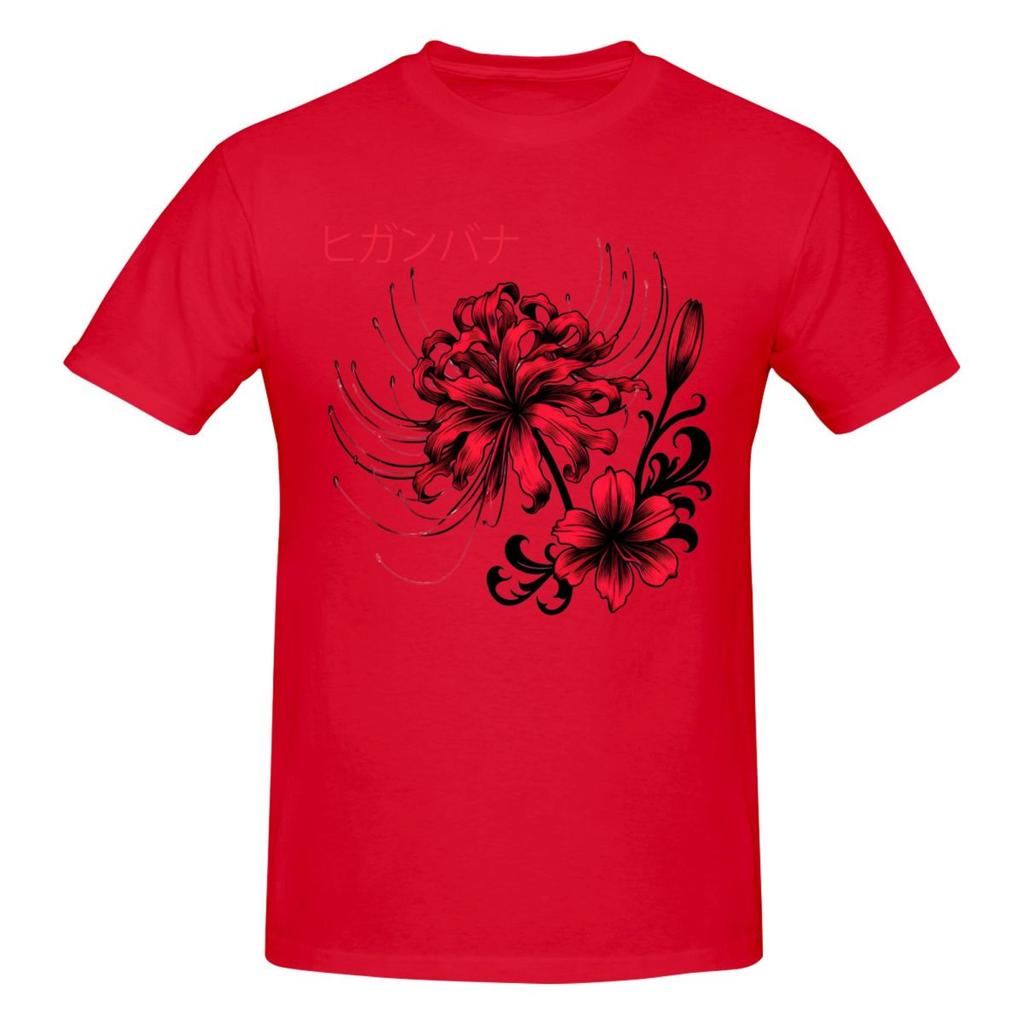 Unisex Anime Tokyo Ghoul Spider Lily Vintage T Shirt Vintage Big Size Oneck Cotton Custom Sleeve Tshirt