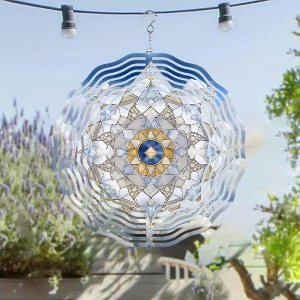 Metal Wind Spinner Outdoor Indoor Decor 3D Kinetic Windmill Gift for Women Wife Valentines Day Thanksgiving Christmas