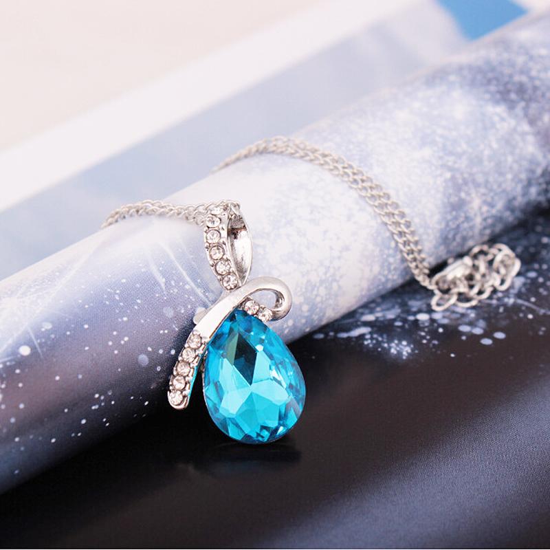 Модное женское ожерелье с кристаллами на свадьбу, 1 шт., ожерелье с подвеской в виде слезы ангела, ювелирные изделия, стразы ручной работы