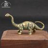 Solid Brass Jurassic Dinosaur Small Statue Office Desktop Ornaments Tea Pet Crafts Animal Figurines Miniatures Children Toy Gift