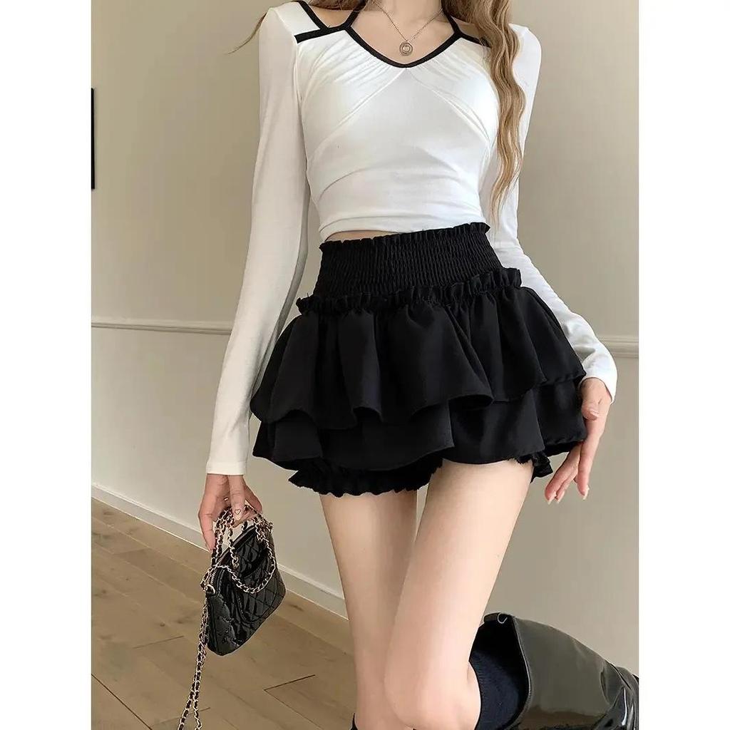 Элегантная летняя балетная юбка с высокой талией: Сладкий и острый тонкий пуховик