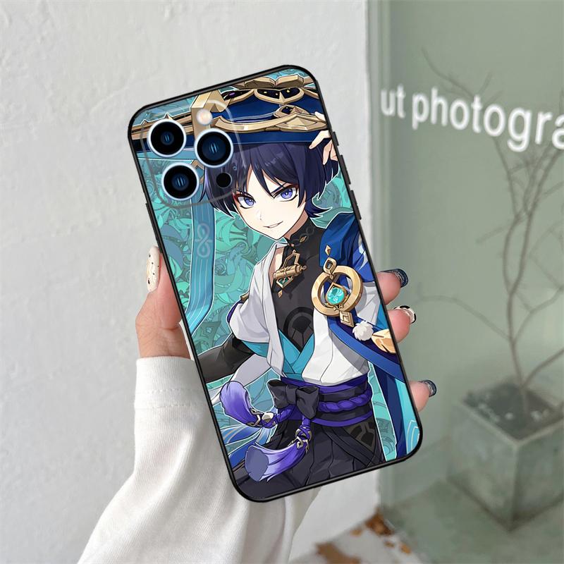 Чехол для телефона Genshin Impact Странник Для iPhone 16 15 14 13 12 11 Pro Max X XS Max XR Plus Аксессуары