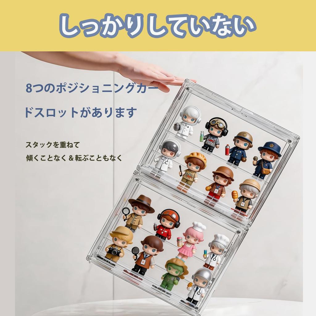 QISHENG Large Capacity Figure Transparent Box Perfect for Blind UV Collection Display for Living Multi-Layer Case, - Boxes/Lego/Gachapon Storage!