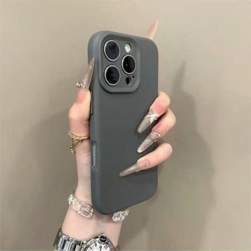 Мягкий Резиновый Силиконовый Гелевый Чехол Конфетного Цвета для iPhone 16 15 14 Plus 13 12 11 Pro Max Ударопрочный ТПУ Бампер Простой Однотонный Чехол