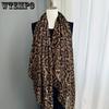 Leopard Print Scarf for Women Autumn and Winter Vintage Style Wrapped Around A Shawl for Warmth and Neck Protection