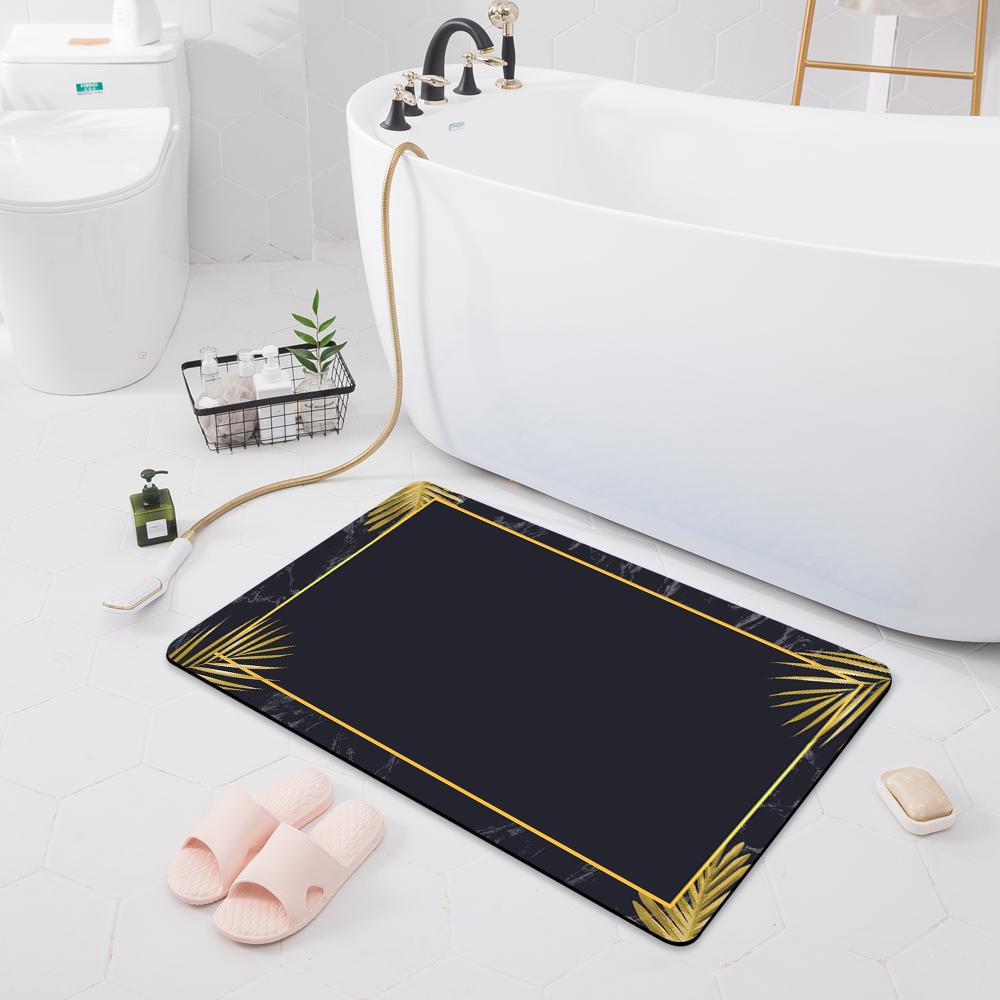 Bathroom Anti-slip Absorbent Mat Door Mat Toilet Shower Rug Household Bathroom Bedroom Floor Kitchen Rug