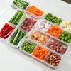 Контейнер для хранения продуктов в холодильнике с прозрачной крышкой, герметичный, прозрачный, 3/2 отделения, штабелируемый