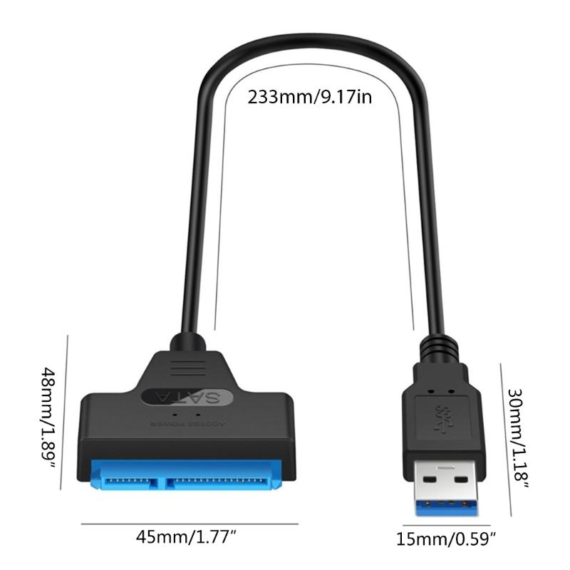 Кабель Sata на USB Адаптер USB 3.0/2.0/Type C для 2,5-дюймового жесткого диска Sata - Внешний конвертер для передачи данных SSD/HDD