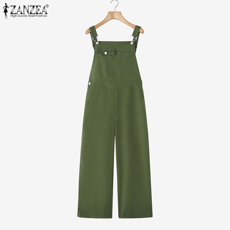ZANZEA Женские повседневные комбинезоны без рукавов, длинные комбинезоны