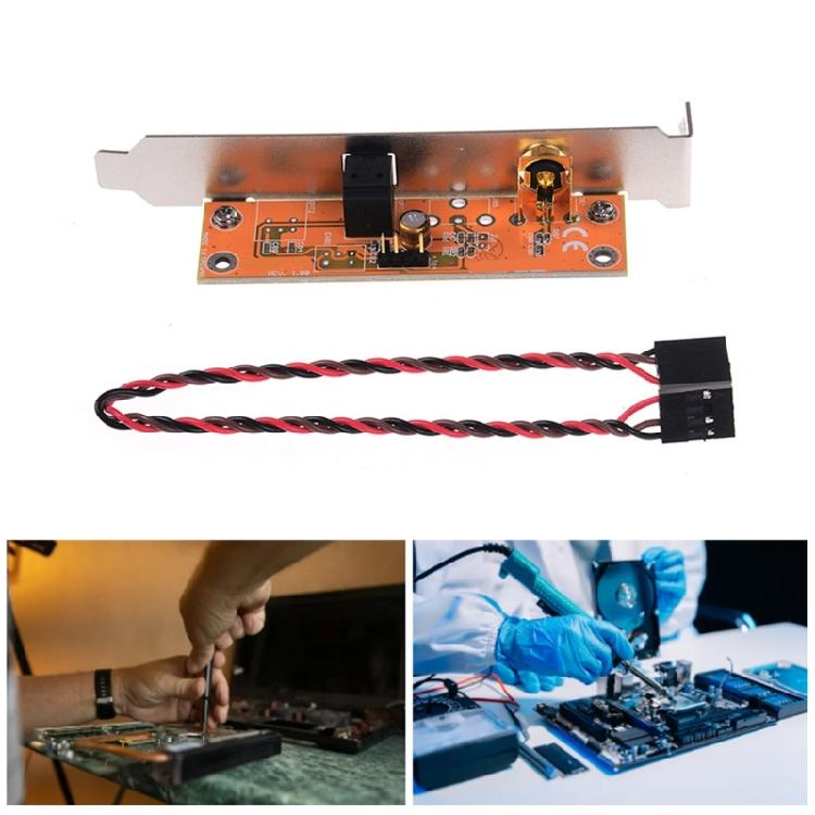 Профессиональный оптический кабель-перемычка SPDIF с кронштейном для материнской платы ПК 24 бит 192 кГц Установка Передача