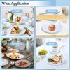 200 Pieces Disposable Clear Plastic Plates For Wedding 5 Inch Round Small Plate Trays For Party Weddings For Catering Hotel Dessert BBQ Picnic