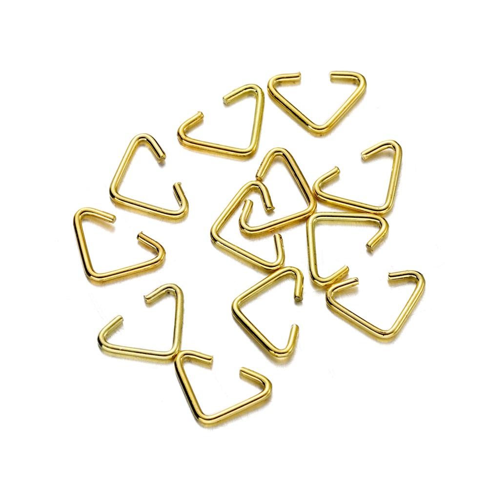 20-100pcs Metal Iron Triangle Clasps Buckle Connector Jump Rings For DIY Earrings Bracelet Necklace Jewelry Making Accessories