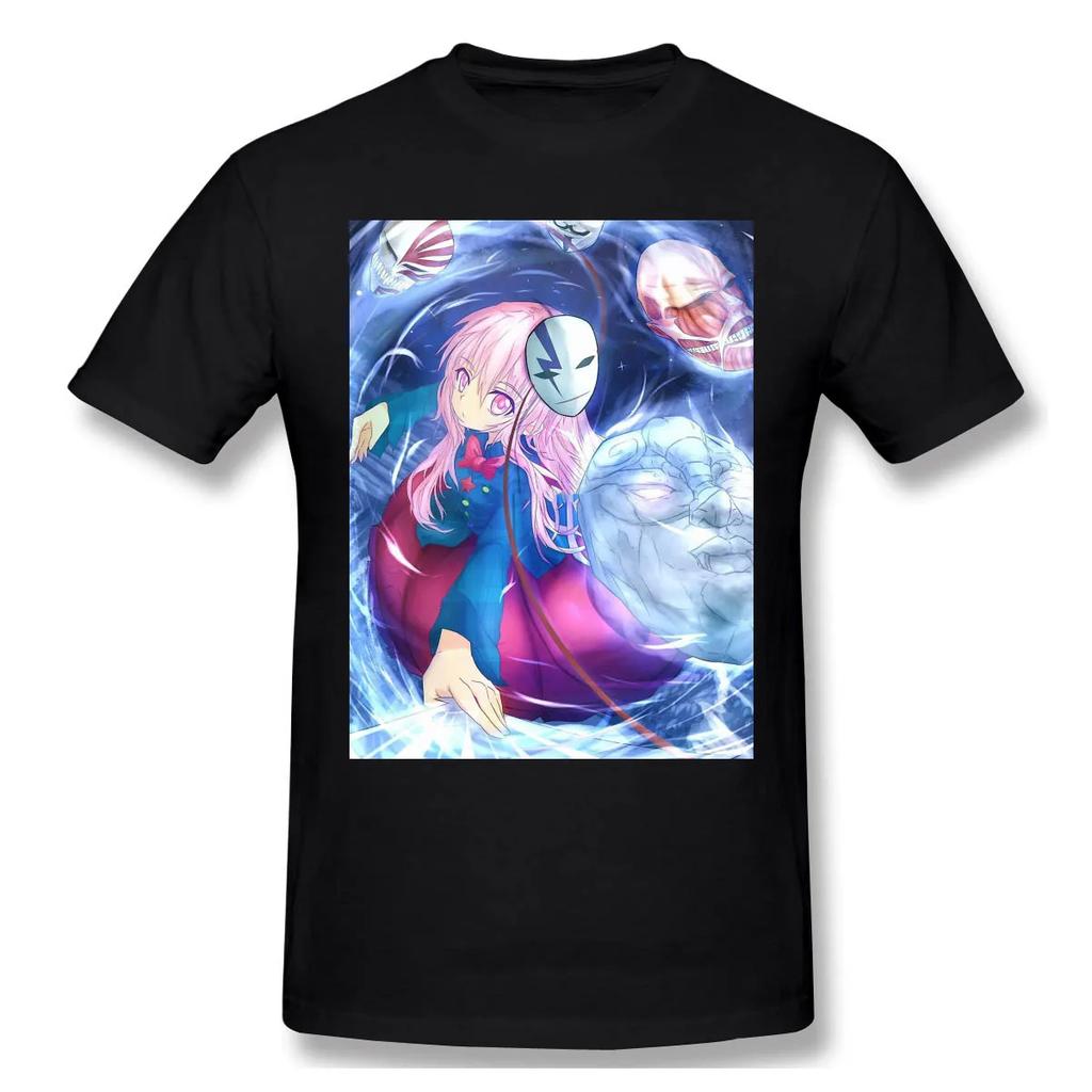 Men Clothing Darker Than Black Superpowers Anime T-Shirt Girl Mask Fashion Men Cotton Tees Tshirt Harajuku Streetwear