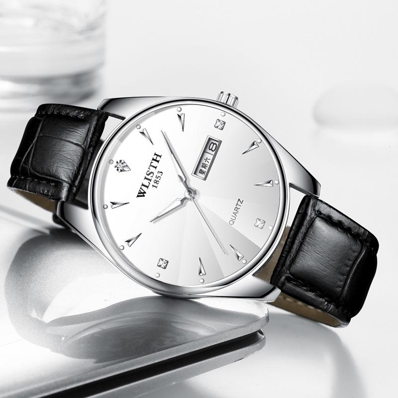 New Top Brand Casual Double Calendar Luminous Quartz Couple's Watches