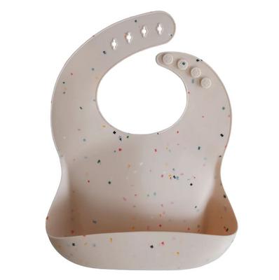Vanilla Confetti Silicone Bib, Mushie