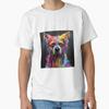 Colorful Dog In The Rain (Painting) Classic T TShirt Made In UsAus Size S2xl