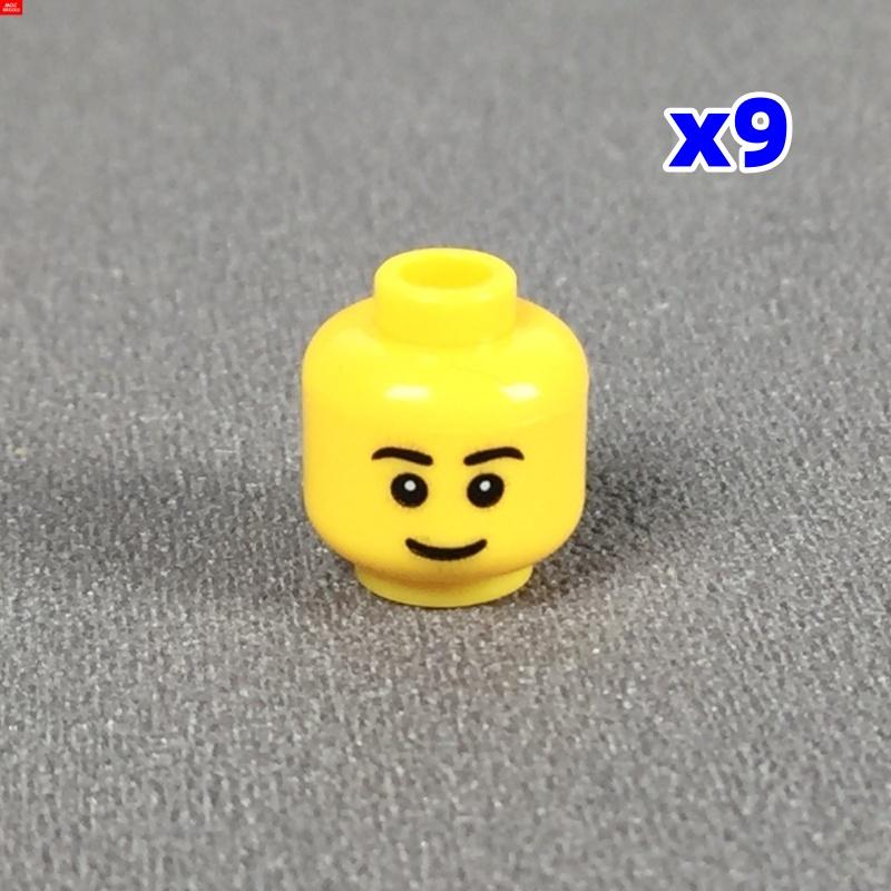 9 шт. Кубики MOC 8034 8046 Традиционное выражение лица: улыбка, смех 4 см Фигурка Лицо Печатная Голова Собранные Строительные Кирпичики Игрушки для Детей