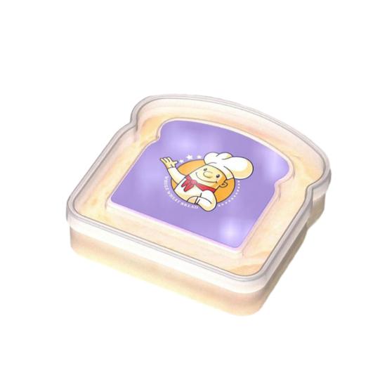 Прозрачная коробка для хлеба, пищевой контейнер, не содержащий бисфенола А, многоразовый, легкий, портативный, коробка для тостов, сэндвич-контейнер, пищевой контейнер