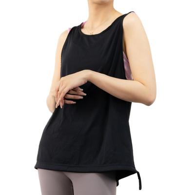 Yoga Tank Loose Cooling Long UV Cute [iito.seasons] Women's Wear, Back-Shaping Top, Fit, Shirt, Length, Sports, Loungewear, Fitness, Training,