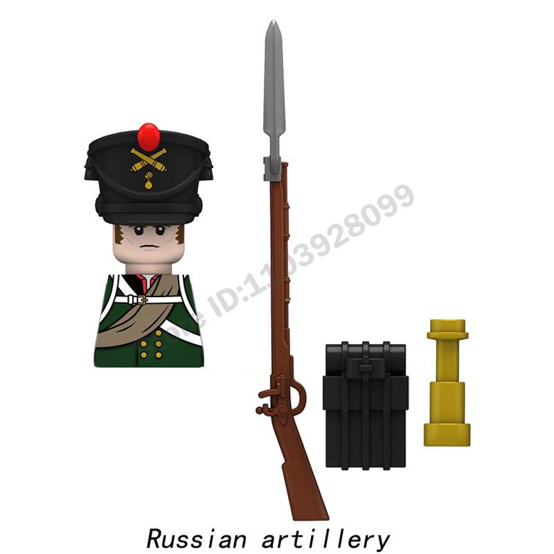 Средневековье Военные Наполеоновские войны Фигурки Строительные блоки Британские Французские Пруссия Пехота Рыцарь Генерал Герцог Персонажи Кирпичик
