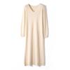 Women's Cashmere Dress Qinghe Cashmere 70% Wool 30% Cashmere Women's Autumn and Winter Cashmere Dress Soft and Warm