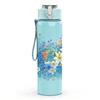 1PC Multicolor Watercolor Wildflower Print 750ml Color Plastic Sports Water Bottle Leakproof Flip Straw Lid Suitable for Sports Office Home Use