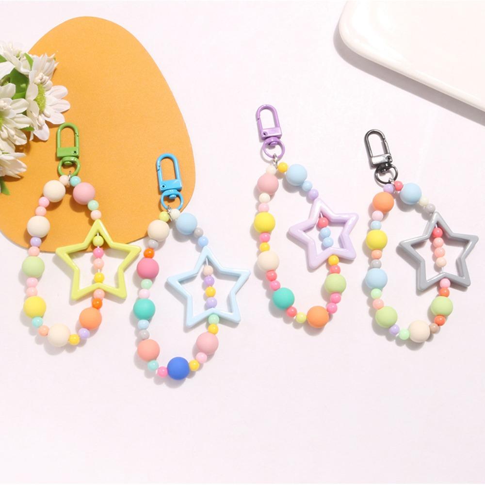Hollow Star Colorful Phone Lanyard Heart Glitter Wrist Straps Phone Accessories