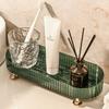 Large Capacity Bathroom Vanity Tray Transparent Finish Countertop Organizer  Dresser Use