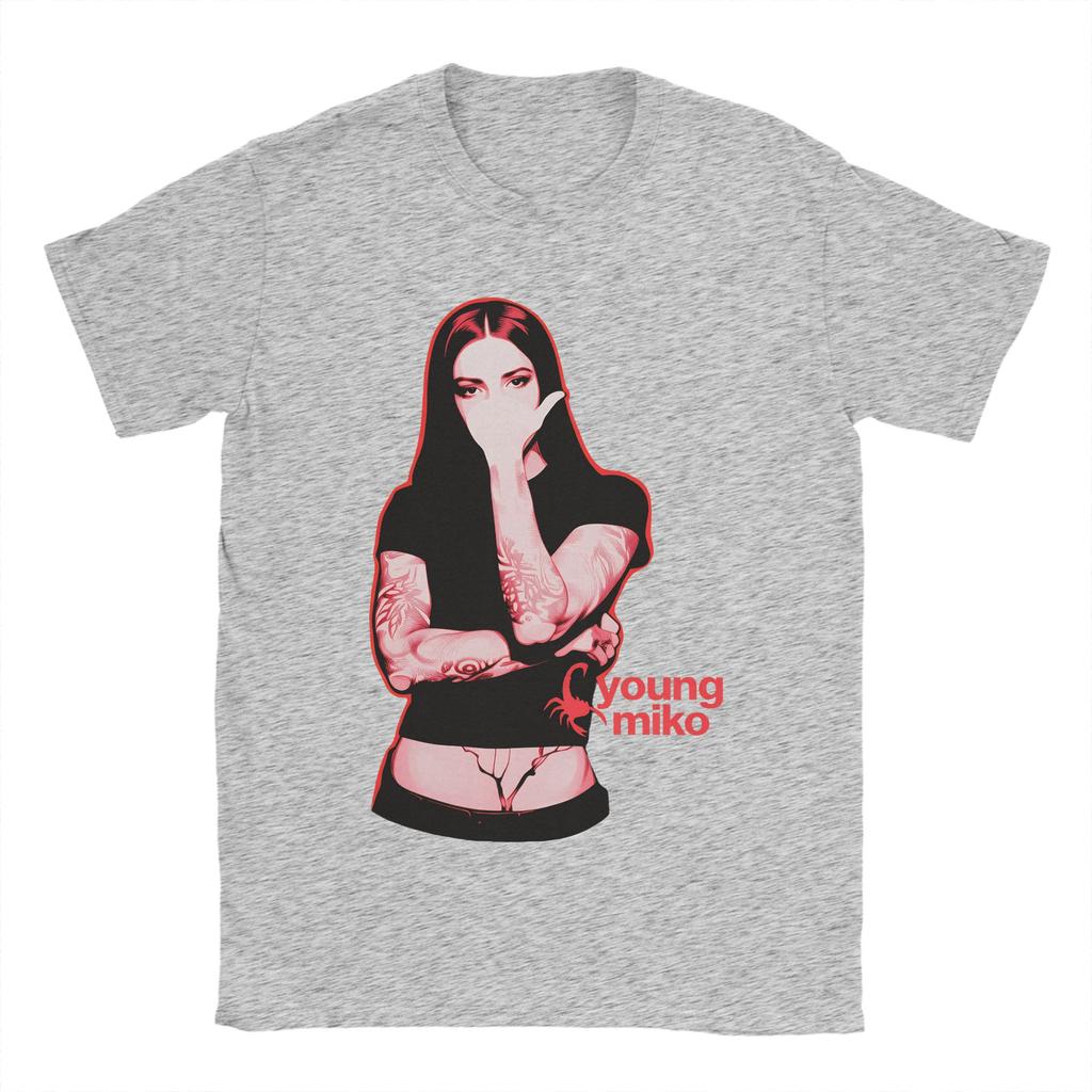 Vintage TShirt Summer Young Miko Trendy Cool T Shirts Cotton Tshirt for Mens Y2K Fun Print Short Sleeve Top Tees