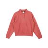 Solid Color Logo Applique Pullover Long Sleeve Polo Shirt Women Tops Rust-Red DQ6820-691