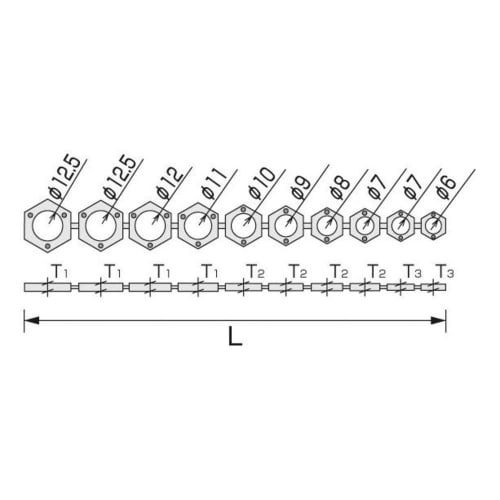 TONE Nut Catch Magnet (for Sockets), NCMG100, Black, Width: 10-19mm