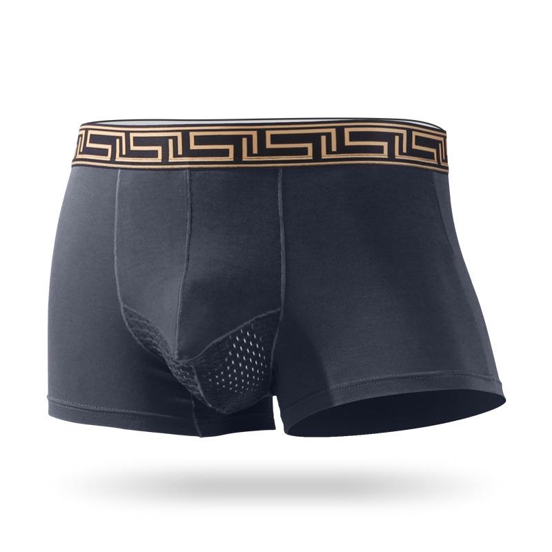 Мужское нижнее белье Elephant, дышащая сетка Ice Silk U-образной формы, трусы-боксеры большого размера