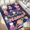 Custom Name Personalized Peppa Pig Print Carpet, Versatile Home Decor Rug, for Playroom, Apartment, Balcony, Entryway, Hallway Gift