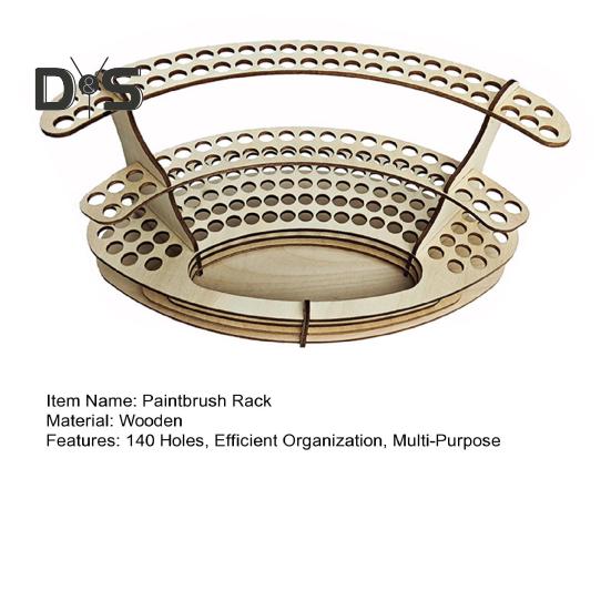 Wooden Paint Brush Holder 140 Holes Paintbrush Holder Organizer Paint Brush Stand Large Capacity Pen Pencil Rack