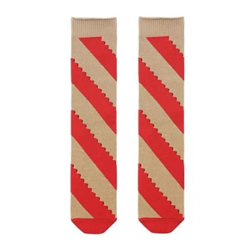 College Style Women Middle Tube Socks Japanese Cute Harajuku Hollow Out Breathable Stripes Vintage Streetwear Hosiery