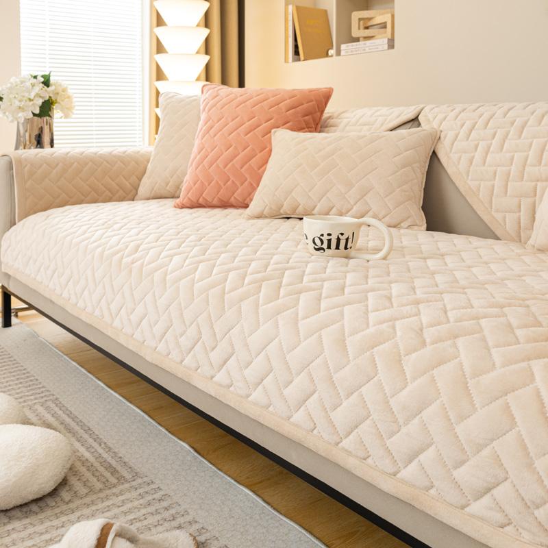 Чехлы для диванов для гостиной, грязезащитный чехол для дивана, серый цвет, плюшевая подушка, чехол для мебели, угловой диван, полотенце