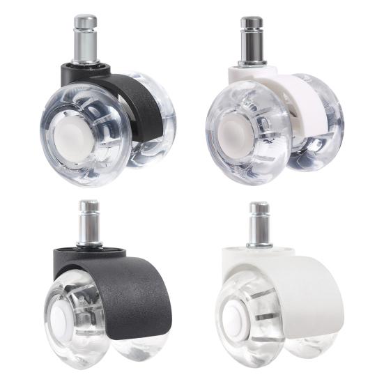 Office Chair Wheels 50kg Load-capacity Simple Installation Universal Furniture Caster Chair Mute Wheel Replacement Parts