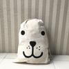 Printing Fabric Storage Bag Cotton and Linen Drawstring Duffle Bag New Laundry Bag