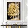 Golden Painting On Canvas Gold Coins Trees Posters and Prints Rich Tree Wall Pictures for Living Room Decor Home Decoration