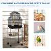 Metal Bird Cage with Plastic Swing, Perch, Food Container, Tray, Handle, for Finches, Canaries, Budgies, 43.5 x 33 x 121