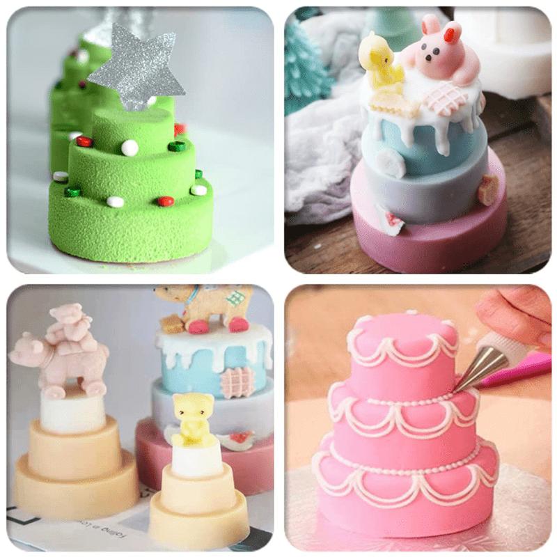 1 шт. Мини 3-х уровневая форма для шоколада, 3D силиконовая форма для торта, форма для пудинга, инструменты для выпечки, кухонный гаджет