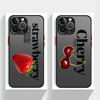 Чехол с вишней и клубникой для iPhone 17 Pro Max 15 13 Mini 14 Air 16 Plus 11 7 8 SE 12 XS XR Funda Задняя крышка телефона