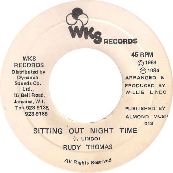 7-дюймовая пластинка RUDDY THOMAS Sitting Out Night Time 013 WKS Records 1984 Ямайка Регги Ска Даб Б/у